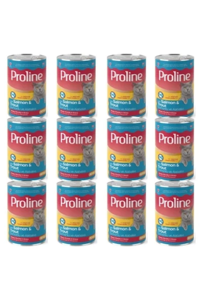 (Gölge Av) Somonlu ve Alabalıklı Yetişkin Kedi Konservesi Yaş Mama 12 Adet