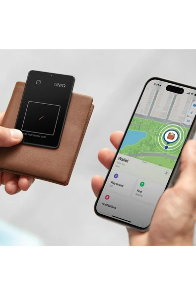Atlas Serisi NFC Find My Destekli Dijital Göstergeli Kablosuz Şarjlı Dijital Kart - 4