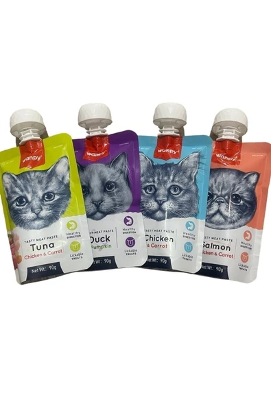 Tasty Meat Paste Taze Sıvı Kedi Ödül Maması Kedi Ödül Maması 4x90gr - 2