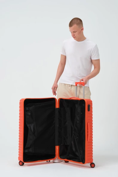 Keo-Plus Turuncu Büyük Boy Silikon Kırılmaz PP Valiz - 10