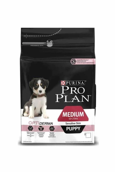 Medium Opti Derma Sensitive Skin Puppy Somonlu Orta Irk Yavru Köpek Maması 12 Kg