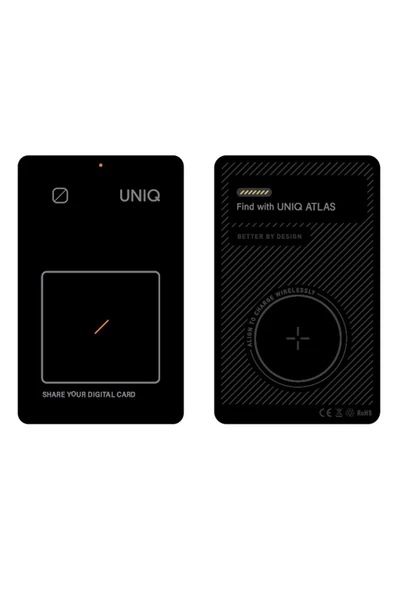 Atlas Serisi NFC Find My Destekli Dijital Göstergeli Kablosuz Şarjlı Dijital Kart