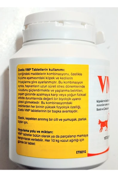 Vmp Kedi Ve Köpek Tüy Dökülme Önleyici Vitamin 50 Tablet - 2