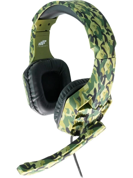 MF Product Strike 0541 Kablolu Kulak Üstü Kamuflajlı Gaming Kulaklık Yeşil