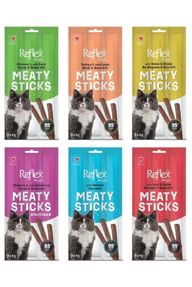 Meaty Sticks Karışık Ödül Maması Seti 3x5gr 6lı Paket