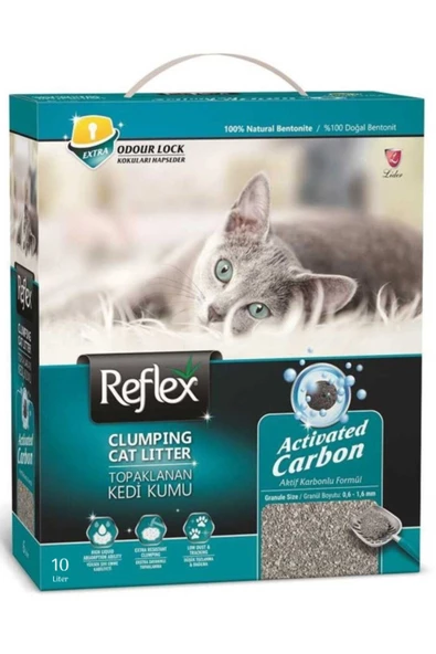 Activated Carbon Clumping Cat Litter Aktif Karbonlu Topaklanan Koku Hapseden Kedi Kumu 10 Lt