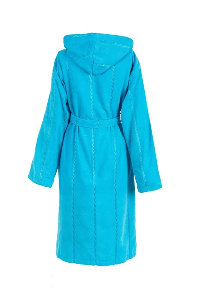 Pamuk Kapüşonlu Unisex S/M Bornoz - Lara Turkuaz - 2