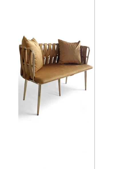 Aryans Home Mobilya Dekorasyon Ofis, Balkon, Salon Ve Mutfak Koltuk Takımı - Metal Çay Seti Koltuk Takımı - 3