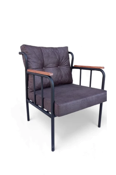 Aryans Home Mobilya Dekorasyon Ofis, Balkon, Salon Ve Mutfak Metal Koltuk Takımı - Resim 2