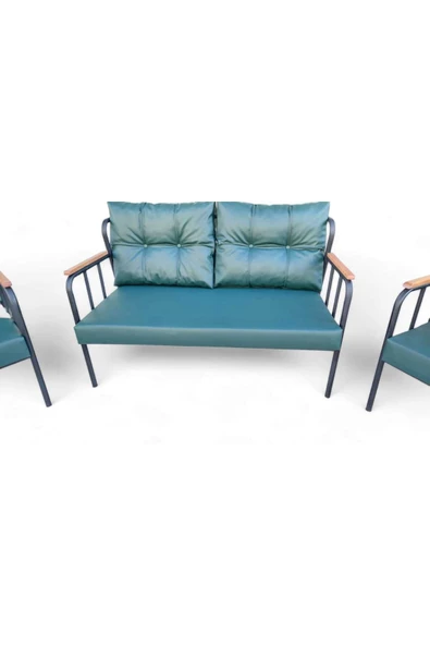 ARYANS HOME Ofis, Büro Deri Metal Mobilya Ve Koltuk Takımı - Resim 2