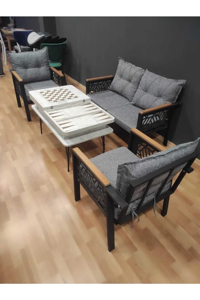 Aryans Home Mobilya Dekorasyon Balkon-bahçe-kafe Çay Seti Koltuk Oturma Takımı-oturma Grubu, Ofis Koltuğu - Sehpa Hariç - 2