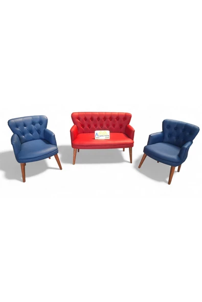 Aryans Home Mobilya Dekorasyon Ahşap Ayaklı Deri Ofis Koltuğu Ve Kanepeleri Deri Ofis Koltuğu Büro Mobilyası Bekleme Koltuğu - 7