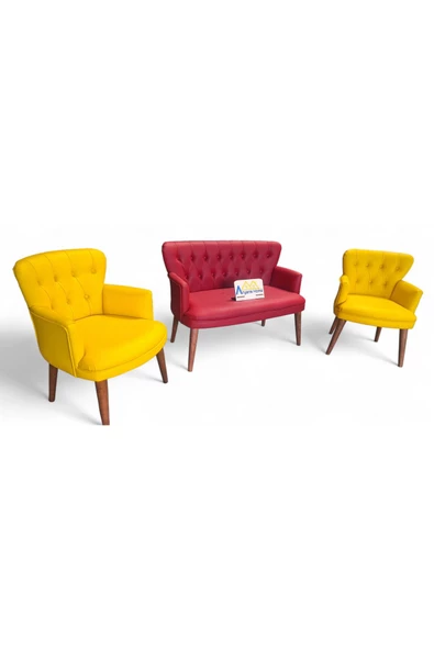 Aryans Home Mobilya Dekorasyon Ahşap Ayaklı Deri Ofis Koltuğu Ve Kanepeleri Deri Ofis Koltuğu Büro Mobilyası Bekleme Koltuğu - 3