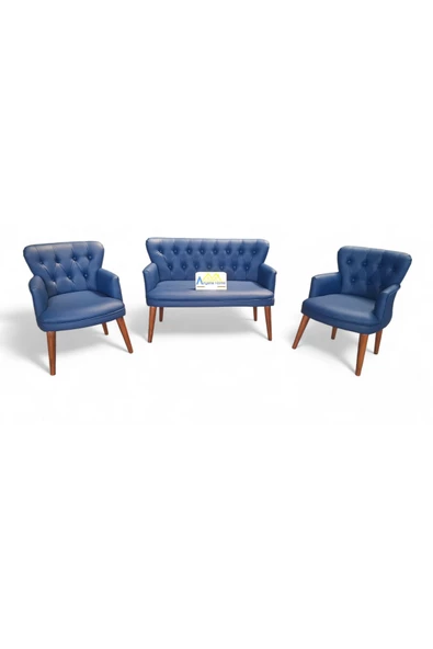 Aryans Home Mobilya Dekorasyon Ahşap Ayaklı Deri Ofis Koltuğu Ve Kanepeleri Deri Ofis Koltuğu Büro Mobilyası Bekleme Koltuğu - 7