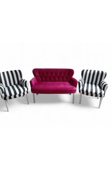 ARYANS HOME Büro Koltuğu Ofis Bekleme Koltuk Takımı Siyah Beyaz Balkon Koltuk Takımı Çay Seti Koltuk Takımı - Resim 2