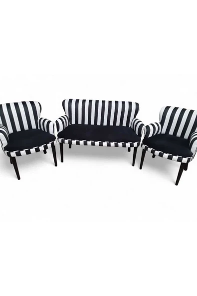 ARYANS HOME Büro Koltuğu Ofis Bekleme Koltuk Takımı Siyah Beyaz Balkon Koltuk Takımı Çay Seti Koltuk Takımı - Resim 3