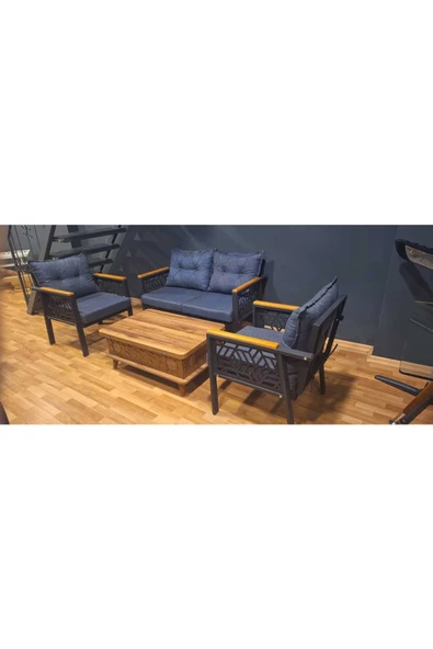 Aryans Home Mobilya Dekorasyon Balkon-bahçe-kafe Çay Seti Koltuk Oturma Takımı-oturma Grubu, Ofis Koltuğu - Sehpa Hariç - 4