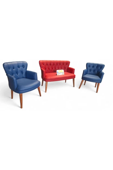 Aryans Home Mobilya Dekorasyon Ahşap Ayaklı Deri Ofis Koltuğu Ve Kanepeleri Deri Ofis Koltuğu Büro Mobilyası Koltuk Takımı - Resim 4