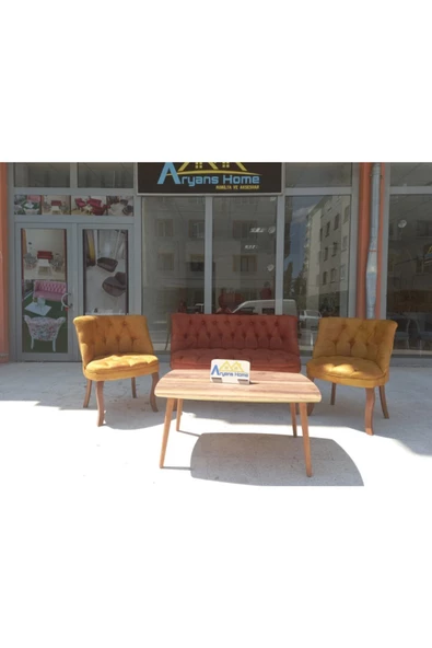 ARYANS HOME Ofisi, Balkon, Salon Ve Mutfak Koltuk Takımı - Çay Seti Koltuk Takımı - 4