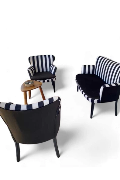 Aryans Home Mobilya Dekorasyon Ofis, Balkon, Salon Ve Mutfak Koltuk Takımı - Çay Seti Koltuk Takımı - 2