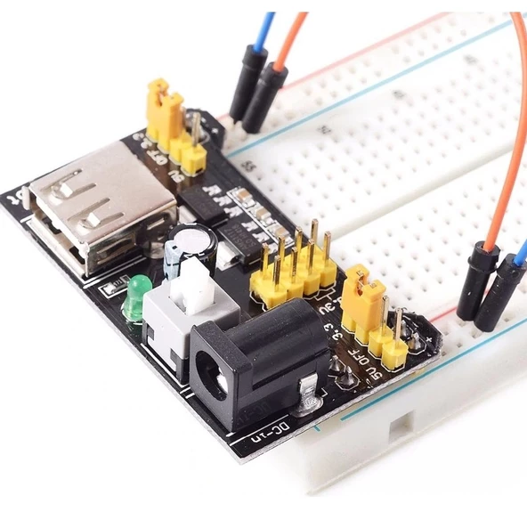 MB-102 Breadboard, 65'li Erkek Erkek Jumper Kablo, Breadboard Güç Kartı - 5