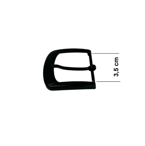 Kemer Tokası 3,5 cm Siyah Boyalı Hafif Ürün (Leathercraft, Deri Hobi) - 4