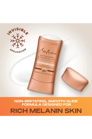 Shea Moisture Raw Shea Butter & Hyaluronic Acid Moisturizing Antiperspirant Stick Deodorant 74GR - 6