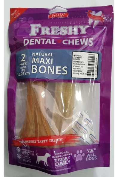 Freshy Maxi Bones Naturel Kemik Köpek Ödülü 2li Paket - 15 cm