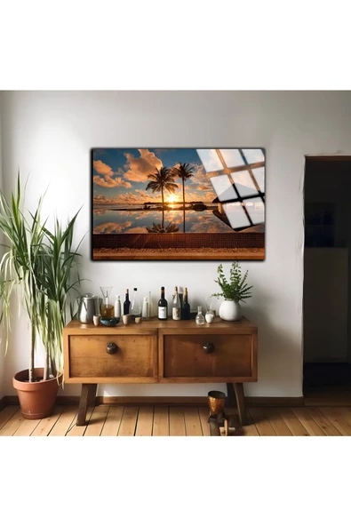 Harikabirev HARİKABİREV|KIRILMAZ CAM (TEMPERLİ) DOĞA MANZARASI TABLOSU 06 |TMTEKLİ - 2