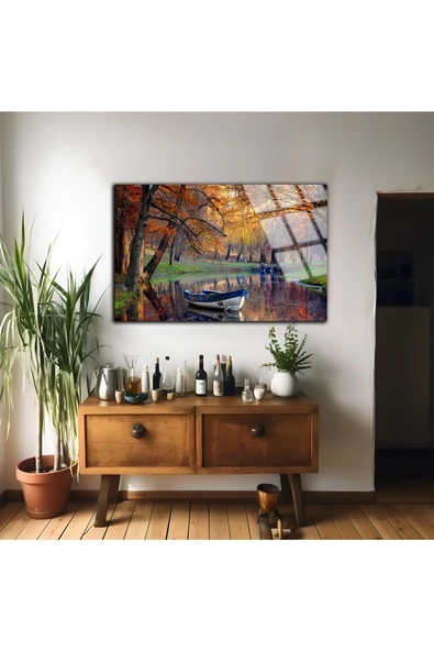 Harikabirev HARİKABİREV|KIRILMAZ CAM (TEMPERLİ) SONBAHAR DOĞA MANZARATABLOSU 07 |TMTEKLİ - Resim 2