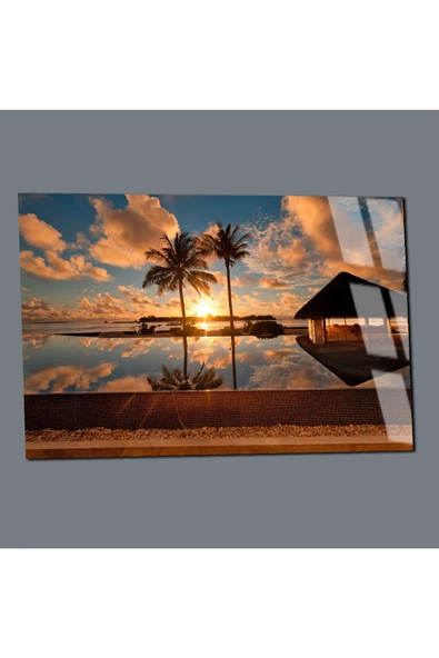 Harikabirev HARİKABİREV|KIRILMAZ CAM (TEMPERLİ) DOĞA MANZARASI TABLOSU 06 |TMTEKLİ - 3