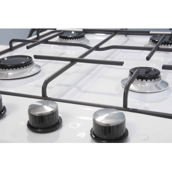 4 Dört Gözlü Set Üstü Ocak Doğalgaz Uyumlu Beyaz - 3