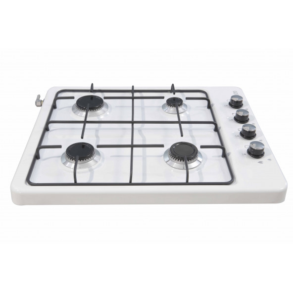 4 Dört Gözlü Set Üstü Doğalgaz Uyumlu Beyaz Ocak