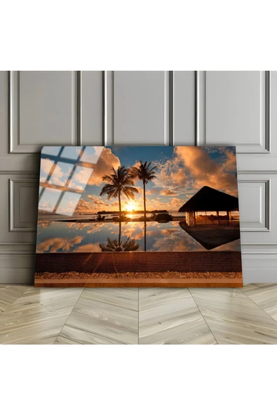 Harikabirev HARİKABİREV|KIRILMAZ CAM (TEMPERLİ) DOĞA MANZARASI TABLOSU 06 |TMTEKLİ