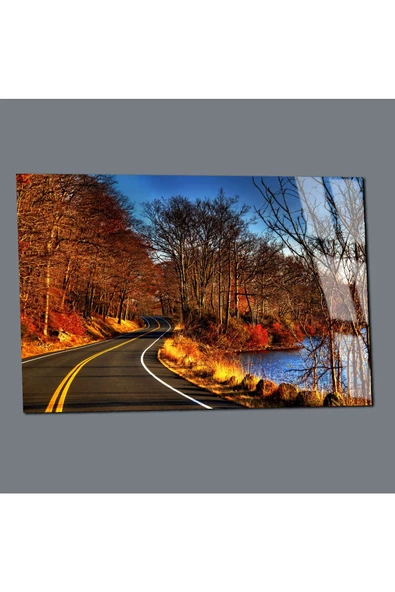 Harikabirev HARİKABİREV|KIRILMAZ CAM (TEMPERLİ) SONBAHAR DOĞA MANZARATABLOSU 03 |TMTEKLİ - Resim 3