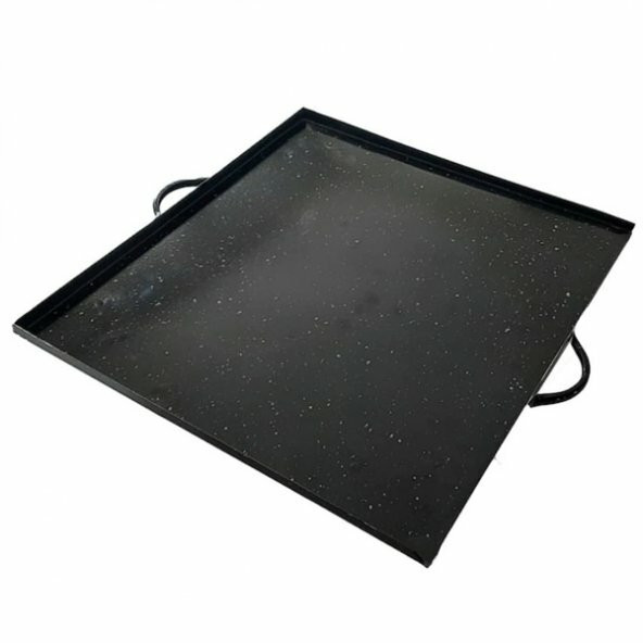 Ocak Üstü Katmer Sacı Emaye Kaplı Katlanır Ayaklı Kulplu Sac - 3