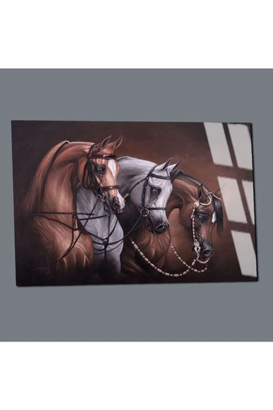 Harikabirev HARİKABİREV|KIRILMAZ CAM (TEMPERLİ) ATLAR TABLOSU 01 |TMTEKLİ - Resim 3