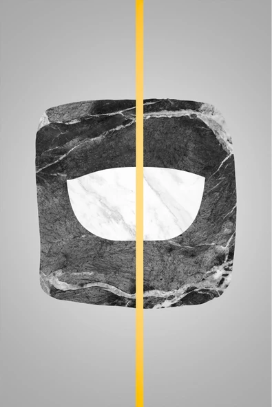 Harikabirev |gold-gri Mermer Desen Soyut Kombini|pleksi Çerçeveli Mdf Tablo 3dky - Resim 3