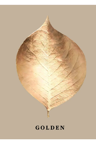 Harikabirev HARİKABİREV|KREM-GOLD RENK  SOYUT GOLDEN YAPRAK KOMBİN |ÇERÇEVELİ CAM TABLO 3LÜ DİKEY - Resim 3
