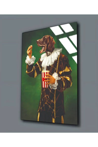 Harikabirev HARİKABİREV|KIRILMAZ CAM (TEMPERLİ) PATLAMIŞ MISIR YİYEN KÖPEK TABLOSU  |TMTEKLİ ürün görseli