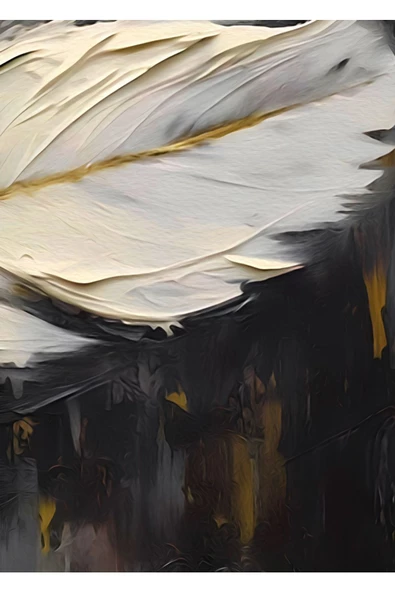 Harikabirev HARİKABİREV|SİYAH-GOLD RENK  SOFT TÜY KOMBİNİ |ÇERÇEVELİ CAM TABLO 3LÜ DİKEY - Resim 4