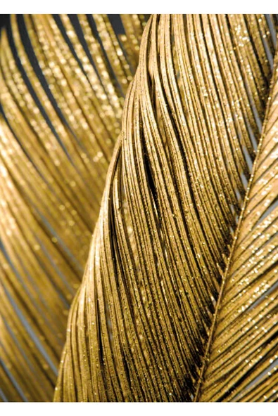 Harikabirev HARİKABİREV|SİYAH-GOLD RENK  ZEBRA YAPRAK VE SOYUT KOMBİN |ÇERÇEVELİ CAM TABLO 3LÜ DİKEY - Resim 4