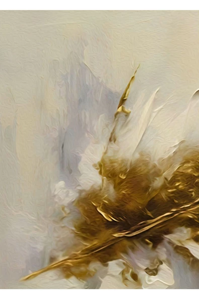 Harikabirev HARİKABİREV|SİYAH-GOLD RENK  SOFT TÜY KOMBİNİ |ÇERÇEVELİ CAM TABLO 3LÜ DİKEY - Resim 2