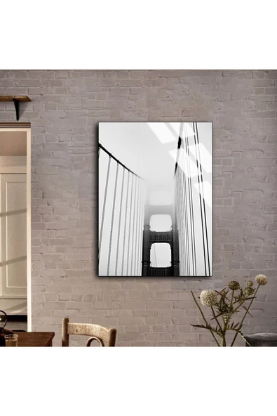 Harikabirev HARİKABİREV|KIRILMAZ CAM (TEMPERLİ) SİSLİ KÖPRÜ TABLOSU 01 |TMTEKLİ - Resim 2