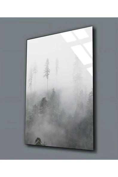 Harikabirev HARİKABİREV|KIRILMAZ CAM (TEMPERLİ) SİSLİ MANZARA TABLOSU |TMTEKLİ ürün görseli