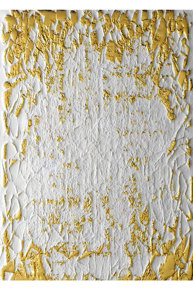 Harikabirev HARİKABİREV|SİYAH-GOLD-BEYAZ SOYUT KOMBİNİ 001 |ÇERÇEVELİ CAM TABLO  2Lİ DİKEY - Resim 3