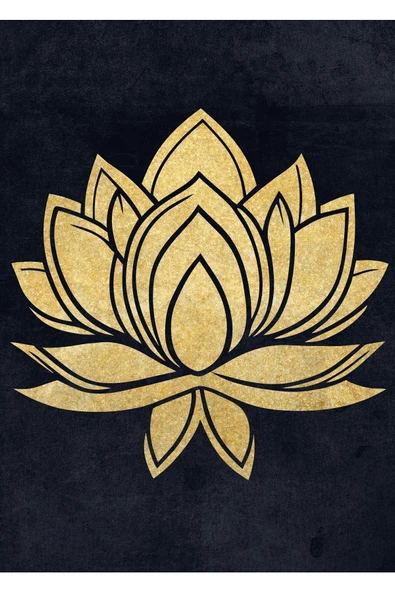 Harikabirev HARİKABİREV|GOLD-SİYAH GÜNEŞ VE LOTUS ÇİÇEĞİ KOMBİNİ |ÇERÇEVELİ CAM TABLO  2Lİ DİKEY - Resim 2