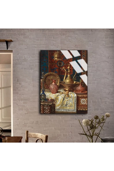 Harikabirev HARİKABİREV|KIRILMAZ CAM (TEMPERLİ) ANTİK EŞYALAR TABLOSU 01 |TMTEKLİ - Resim 2
