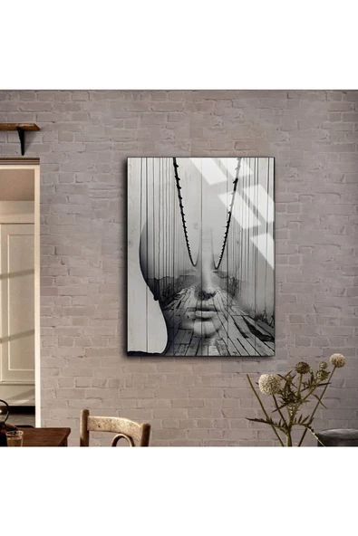 Harikabirev HARİKABİREV|KIRILMAZ CAM (TEMPERLİ)  KADIN TABLOSU 02 |TMTEKLİ - Resim 2