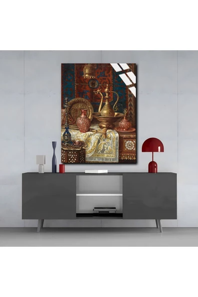 Harikabirev HARİKABİREV|KIRILMAZ CAM (TEMPERLİ) ANTİK EŞYALAR TABLOSU 01 |TMTEKLİ - Resim 3